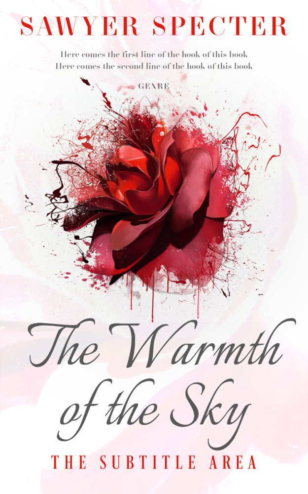 Front view of Soft Peach #7745 - Premade Poetry Book Cover