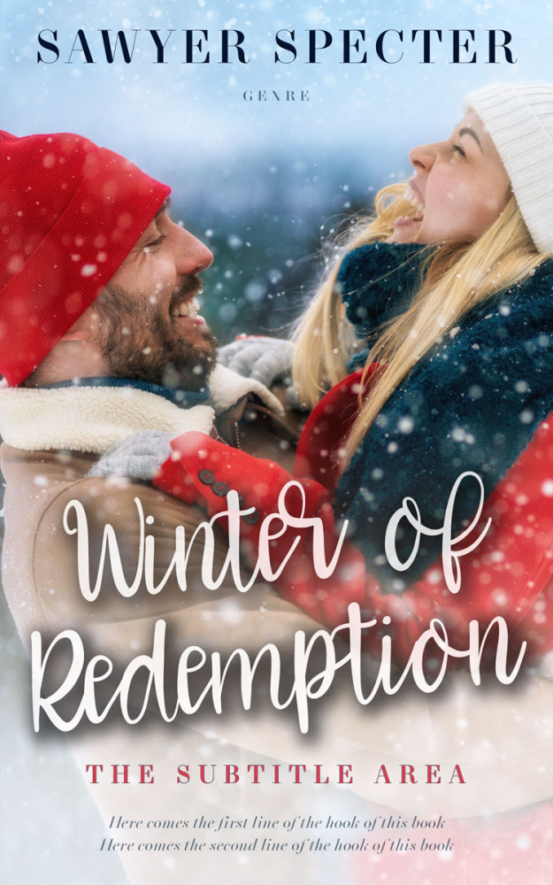 Front view of Pale Slate #7751 - Premade Romance Book Cover