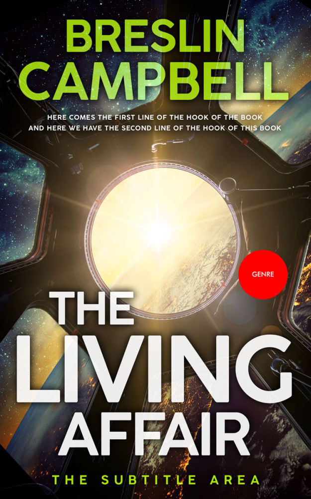 Front view of Double Spanish White #7896 - Premade Science Fiction Book Cover