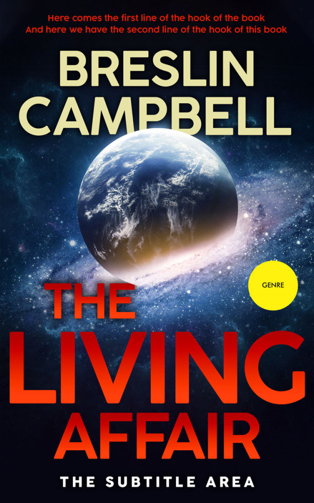 Front view of Ebony #7899 - Premade Science Fiction Book Cover