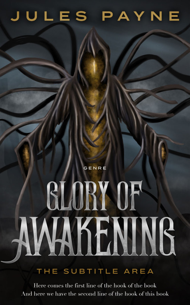 Front view of Shark #7966 - Premade Fantasy Book Cover