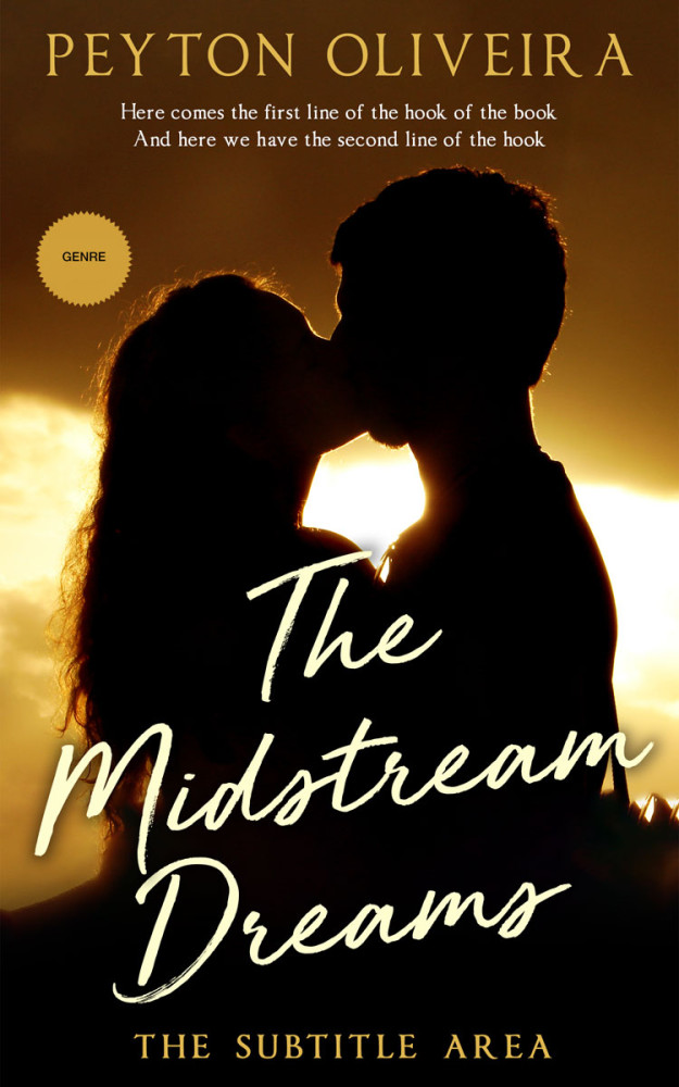 Front view of Harvest Gold #8050 - Premade Romance Book Cover