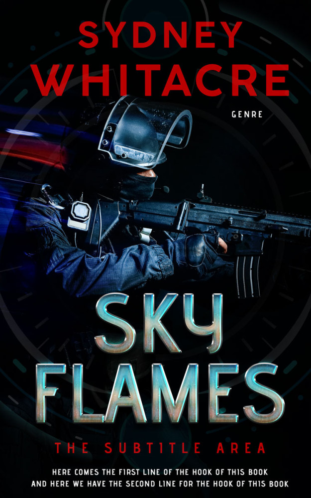 Front view of Ebony #8066 - Premade Mystery & Thriller & Suspense Book Cover