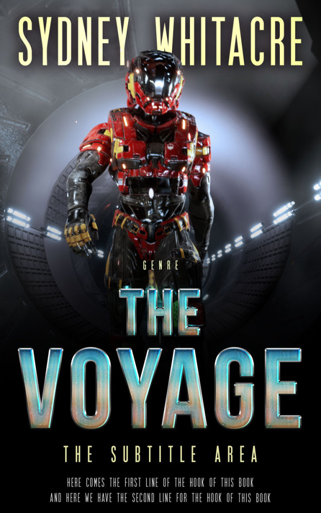 Front view of Shark #8116 - Premade Science Fiction Book Cover