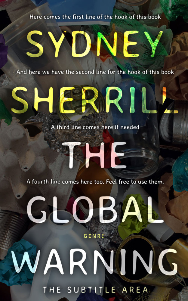 Front view of Tuatara #8120 - Premade Abstract Book Cover