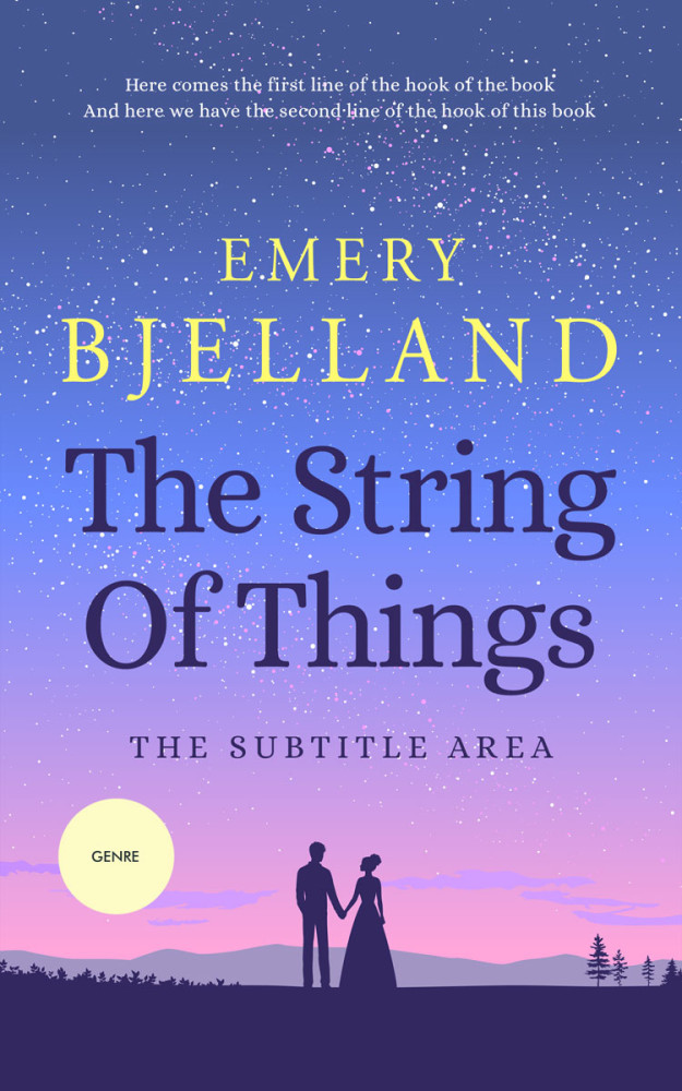 Front view of Blue Marguerite #8192 - Premade Romance Book Cover