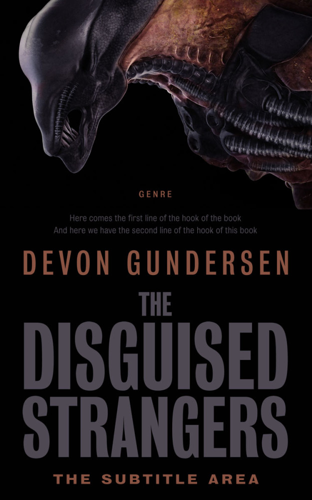 Front view of Cod Gray #8386 - Premade Science Fiction Book Cover