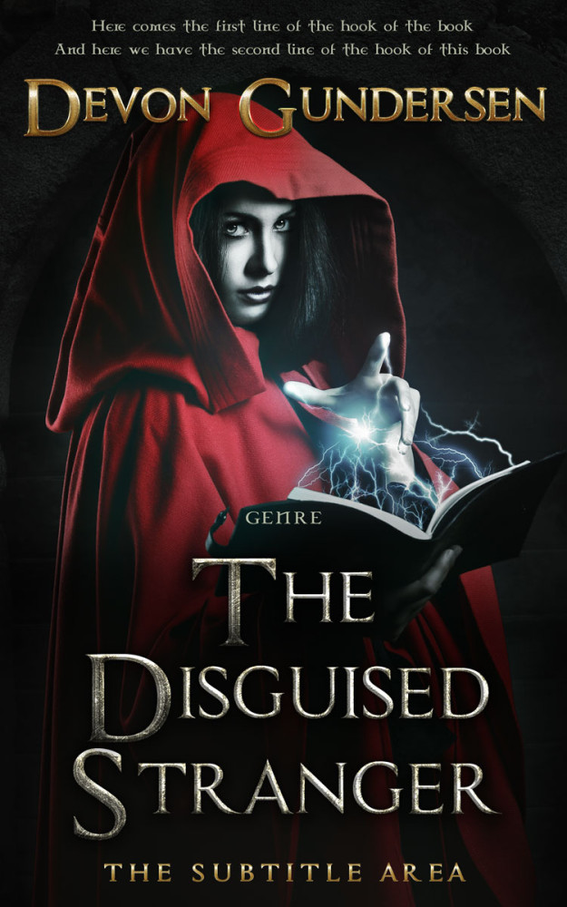 Front view of Cod Gray #8396 - Premade Fantasy Book Cover