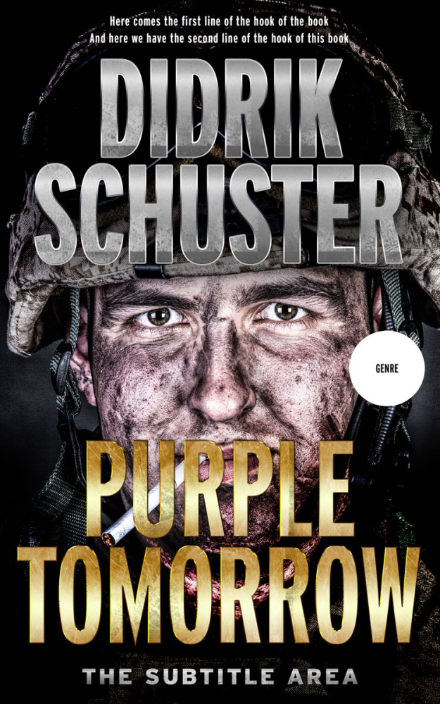 Front view of Cod Gray #8418 - Premade Action & Adventure Book Cover