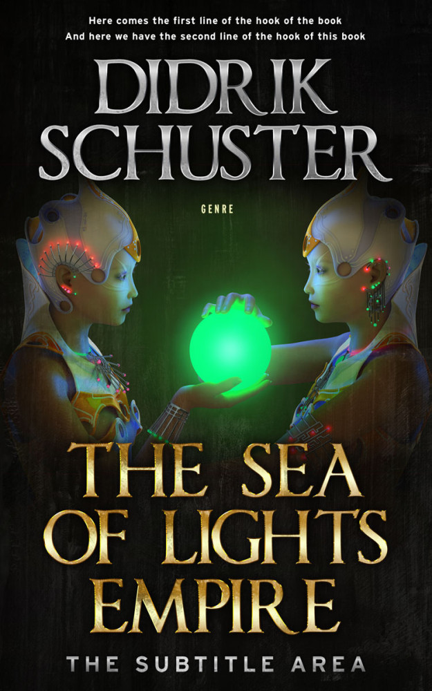 Front view of Rangoon Green #8445 - Premade Science Fiction Book Cover