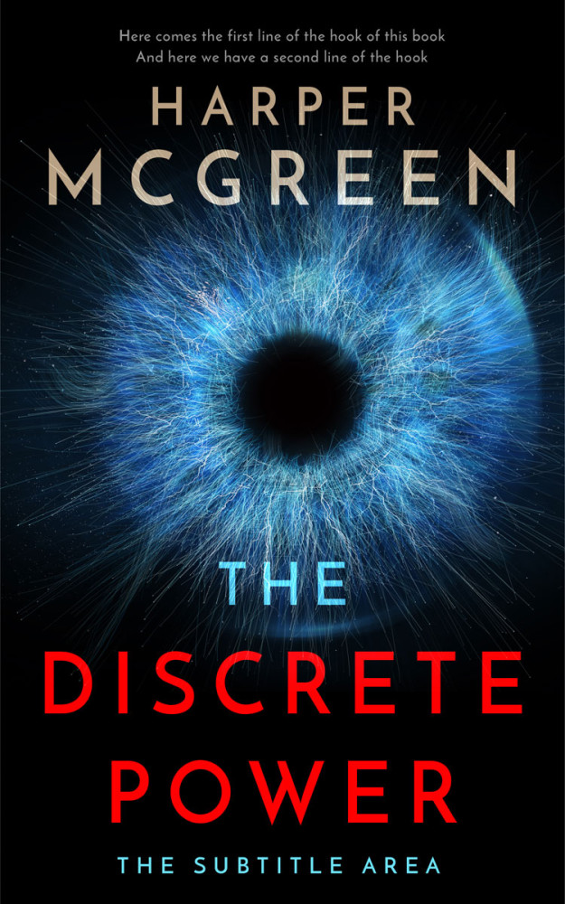 Front view of Ebony #8467 - Premade Science Fiction Book Cover