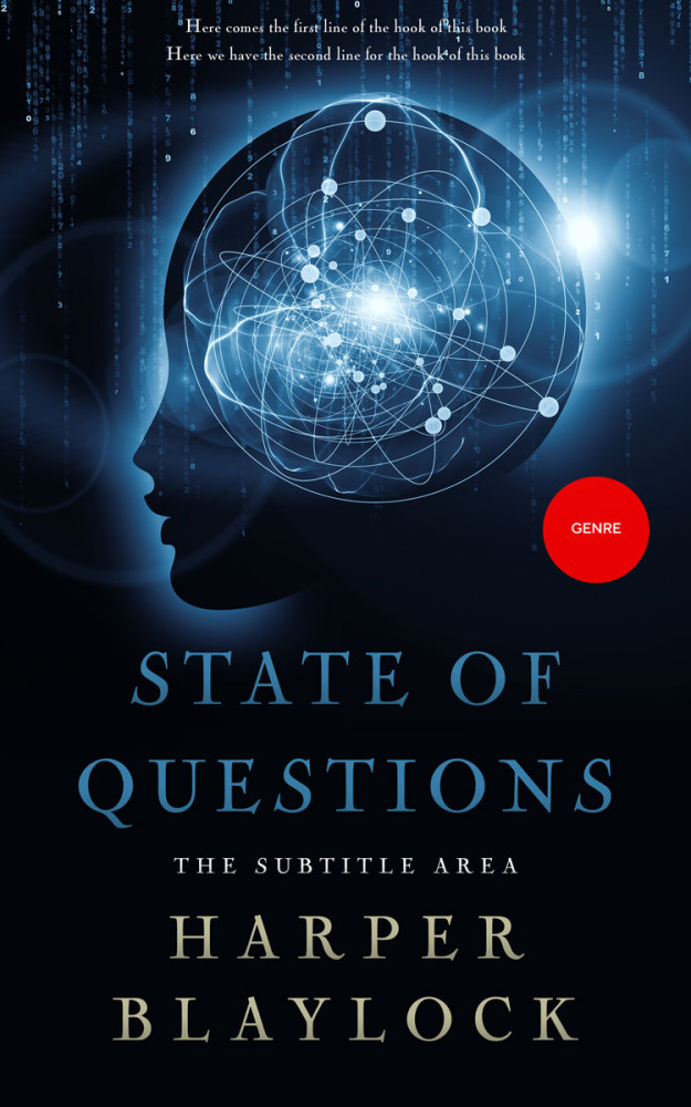 Front view of Ebony #8475 - Premade Abstract Book Cover | BookCoverZone