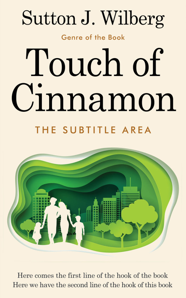 Front view of Killarney #8565 - Premade Abstract Book Cover