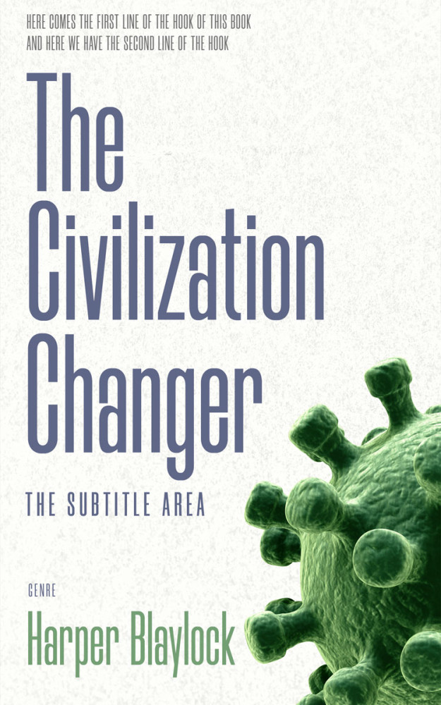 Front view of Green White #8620 - Premade Science & Nature Book Cover