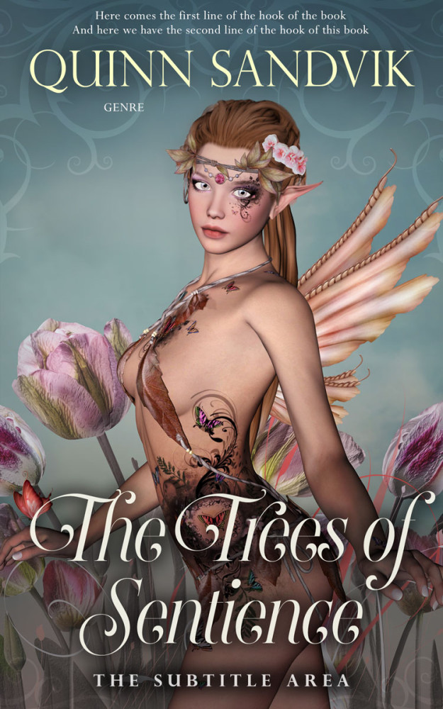 Front view of Ironside Gray #8757 - Premade Fantasy Book Cover