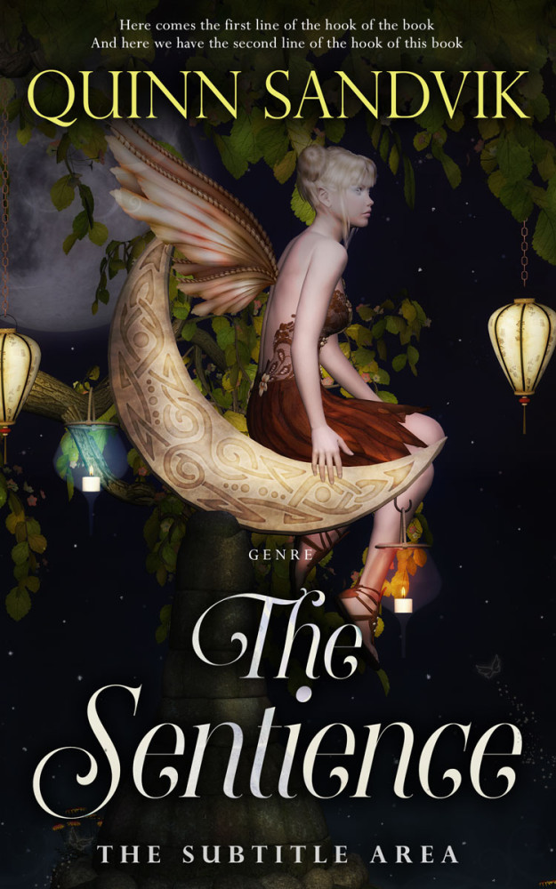 Front view of Indian Khaki #8759 - Premade Fantasy Book Cover