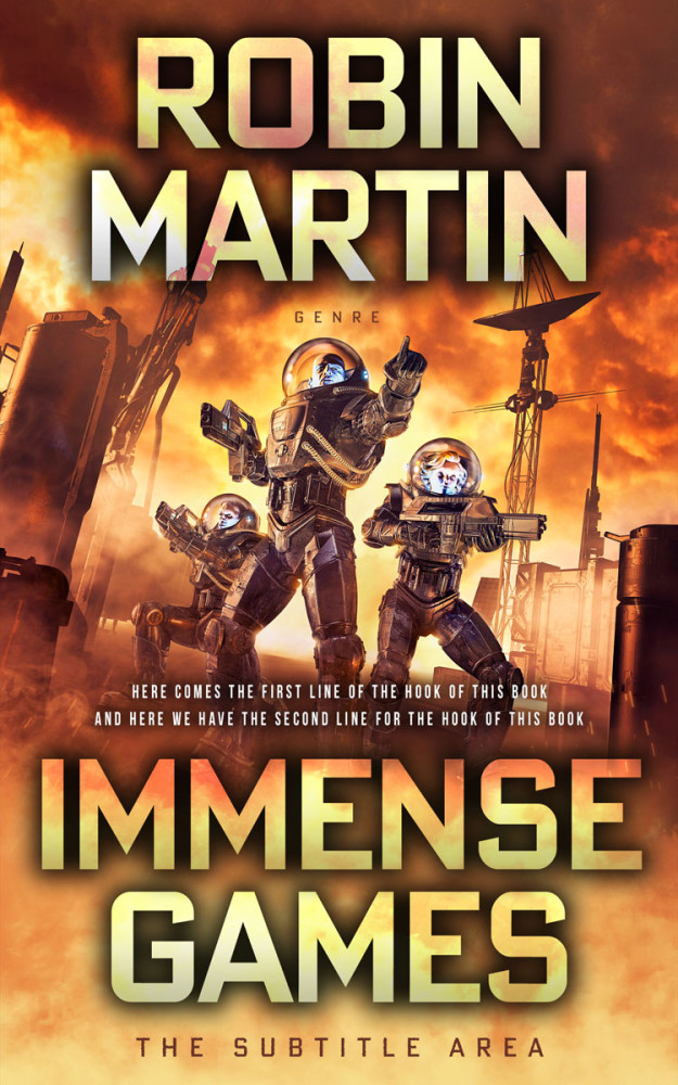 Front view of Mule Fawn #8795 - Premade Science Fiction Book Cover