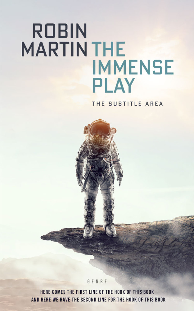 Front view of Cararra #8798 - Premade Science Fiction Book Cover