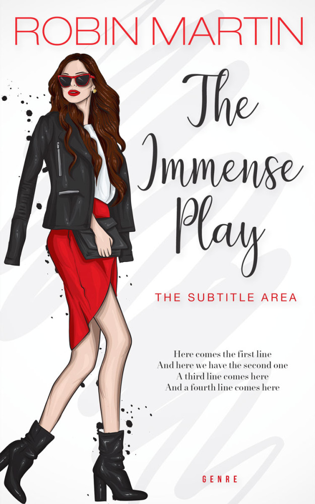 Front view of Dune #8801 - Premade Chick Lit Book Cover