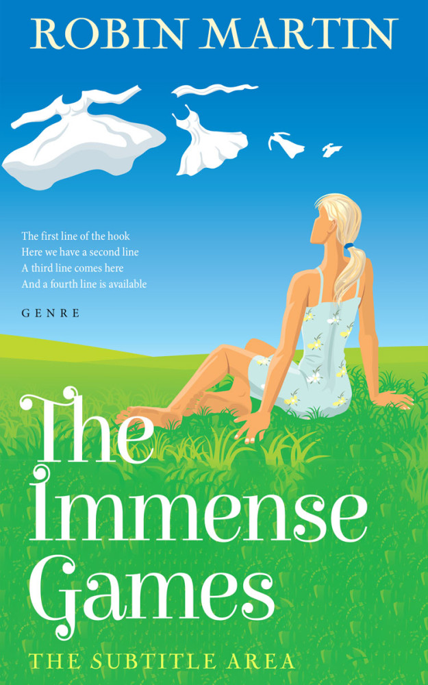 Front view of Curious Blue #8917 - Premade Teen & Young Adult Book Cover