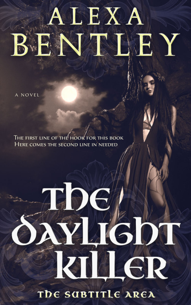 Front view of Steel Gray #8968 - Premade Fantasy Book Cover