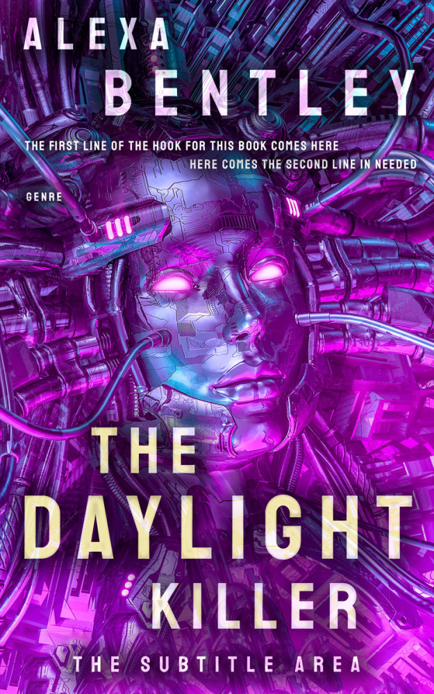 Front view of Honey Flower #9017 - Premade Science Fiction Book Cover