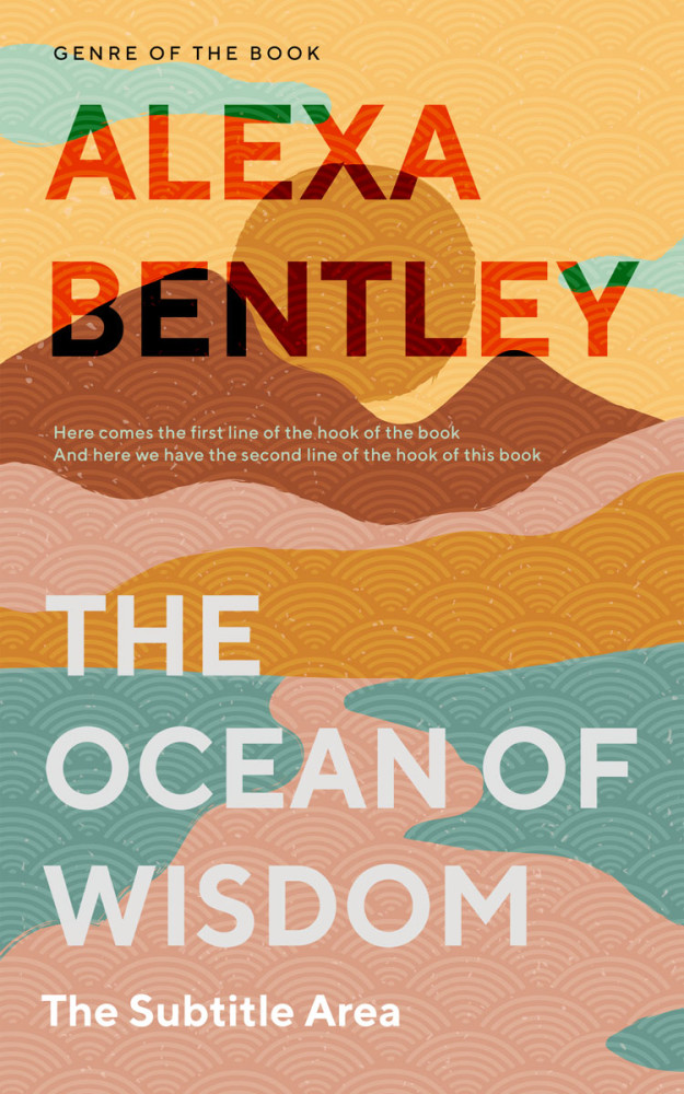 Front view of Tan #9040 - Premade Abstract Book Cover