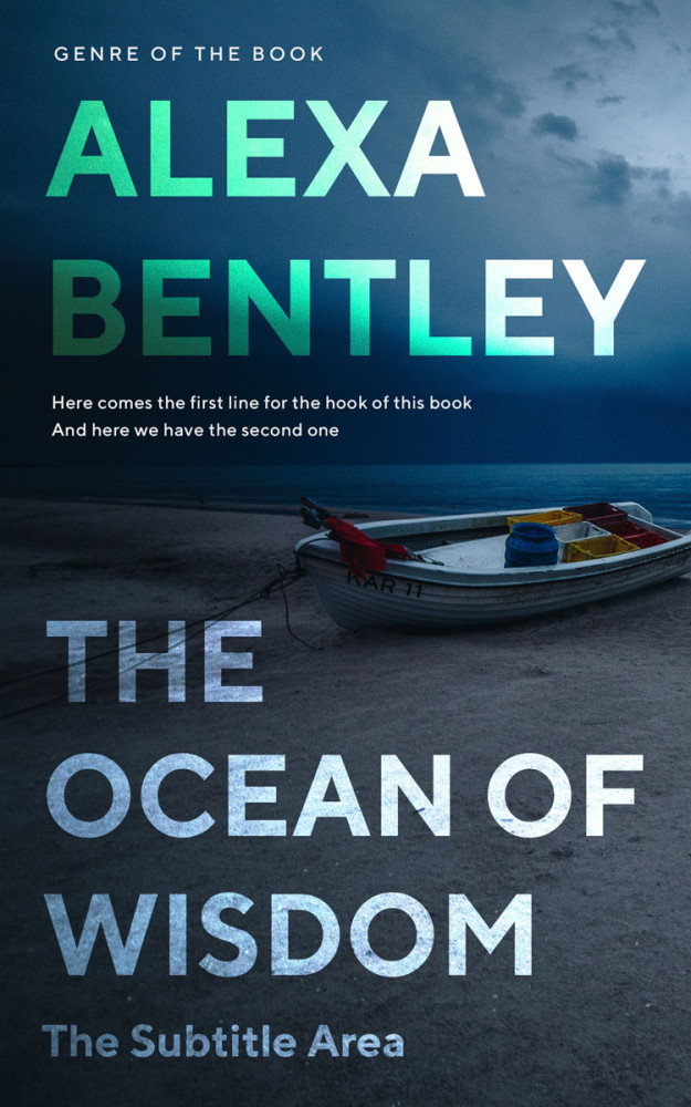 Front view of Te Papa Green #9070 - Premade Literary Fiction Book Cover