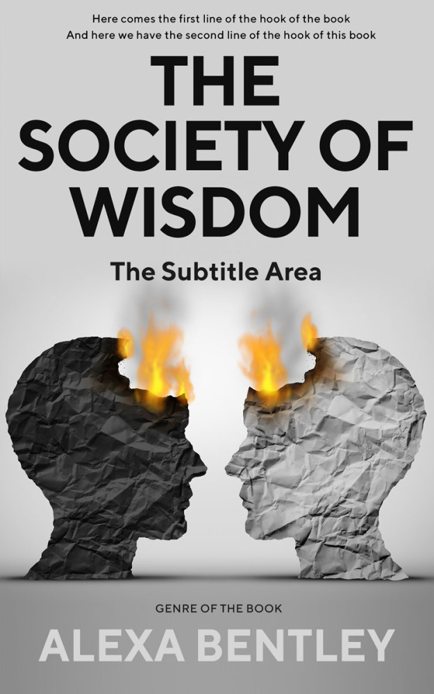 Front view of Silver #9090 - Premade Literary Fiction Book Cover