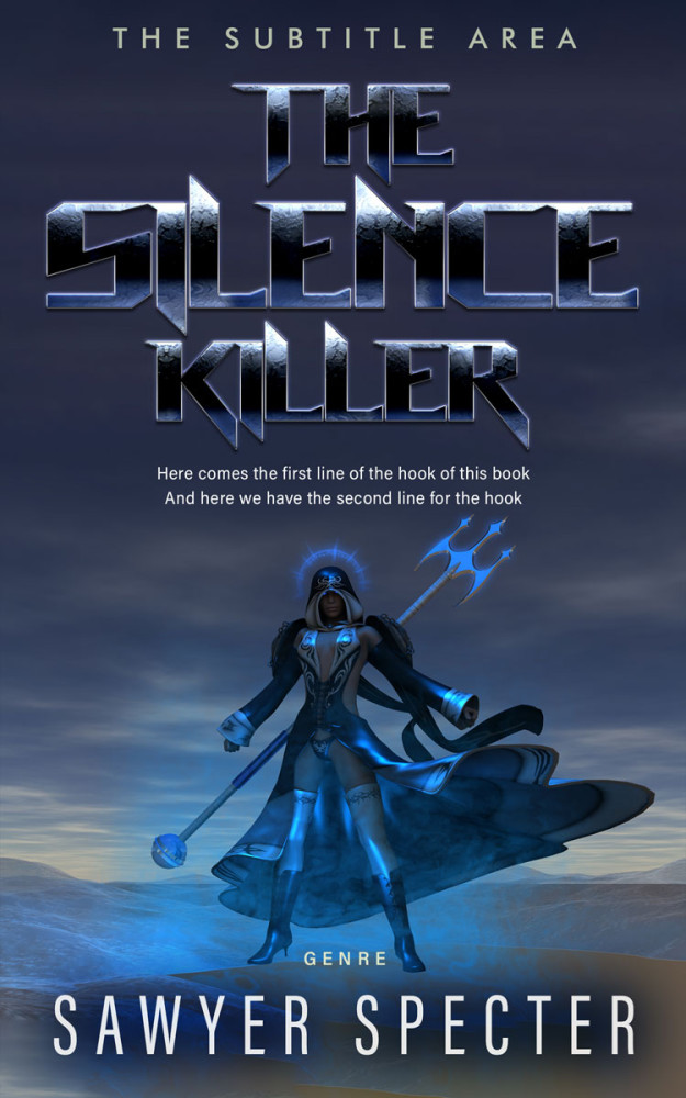 Front view of Ebony Clay #9116 - Premade Fantasy Book Cover