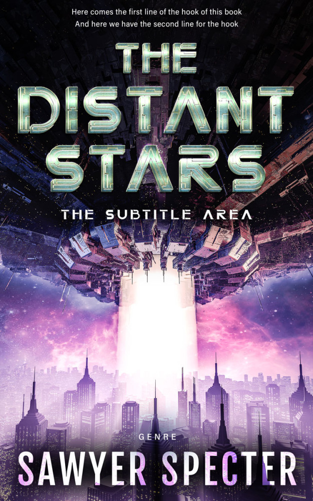 Front view of Thistle #9137 - Premade Science Fiction Book Cover