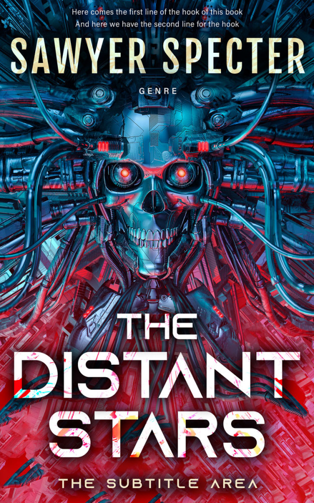 Front view of Contessa #9139 - Premade Science Fiction Book Cover