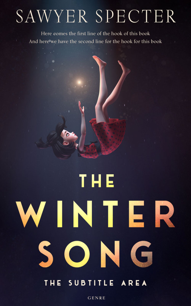 Front view of Steel Gray #9226 - Premade Surreal Book Cover