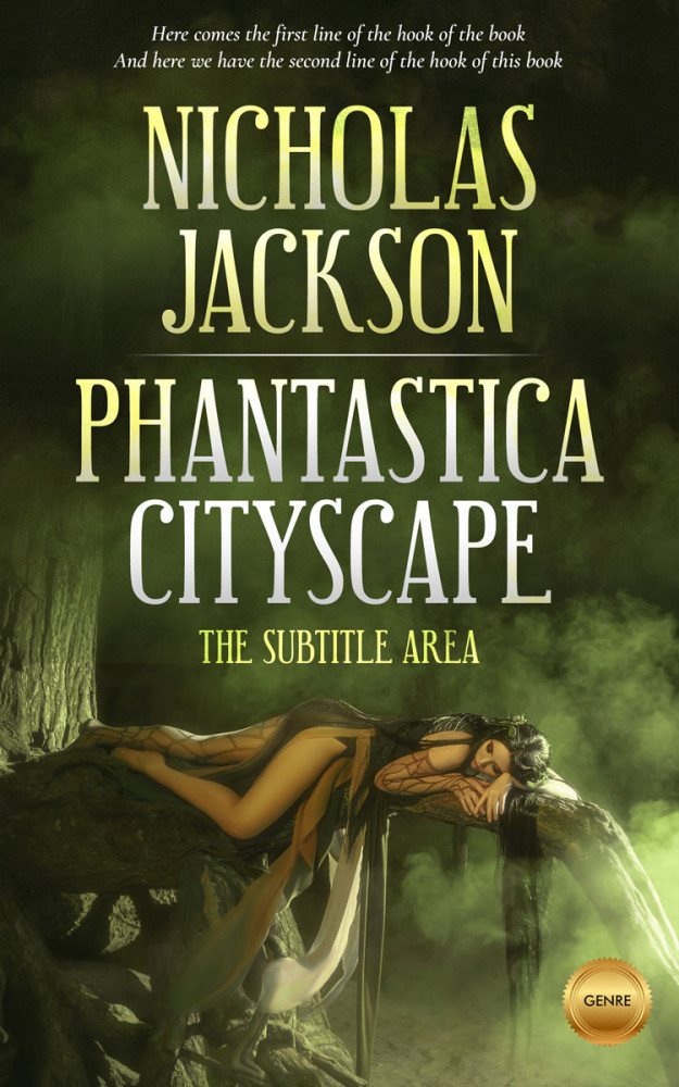 Front view of Black Olive #9251 - Premade Fantasy Book Cover | BookCoverZone