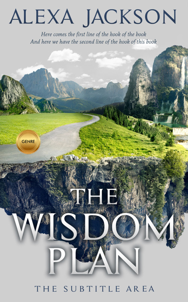 Front view of Gray Nickel #9269 - Premade Surreal Book Cover