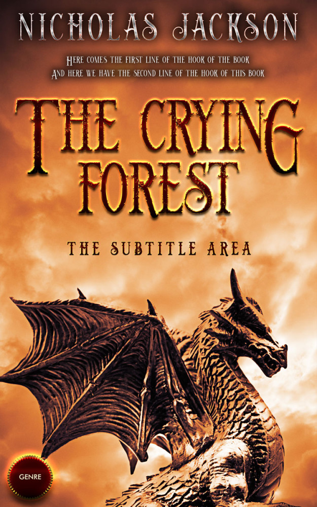 Front view of Eclipse #9290 - Premade Fantasy Book Cover