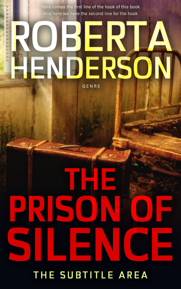 Front view of Red Damask #9304 - Premade Mystery & Thriller & Suspense Book Cover