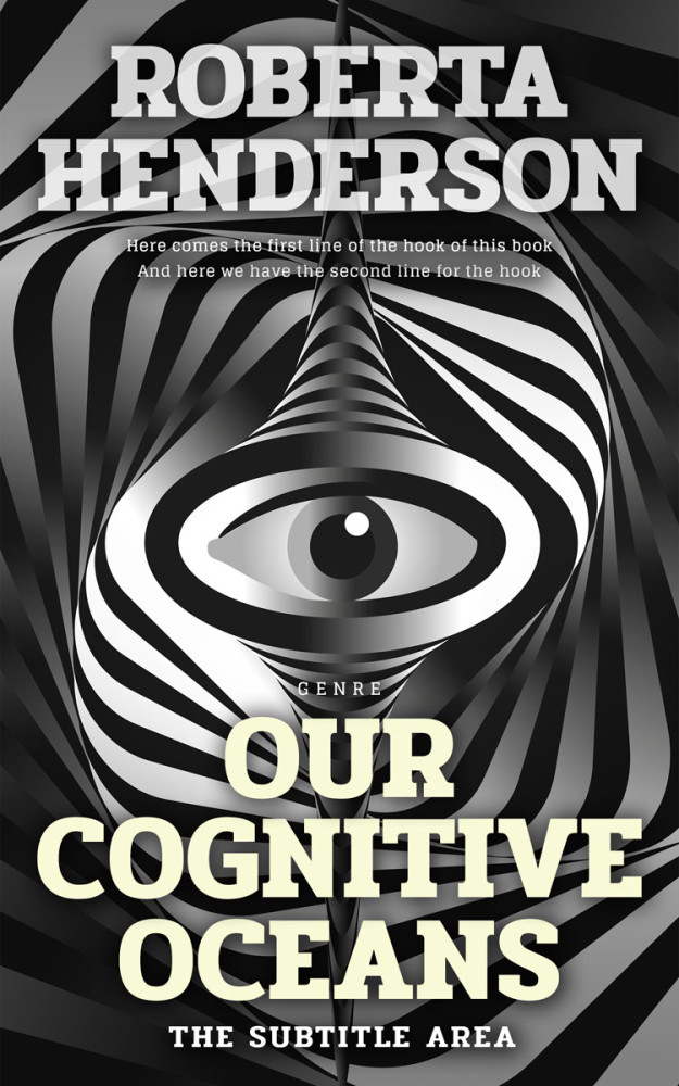 Front view of Moon Mist #9443 - Premade Abstract Book Cover