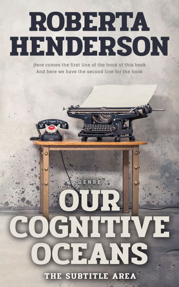 Front view of Swirl #9444 - Premade Literary Fiction Book Cover