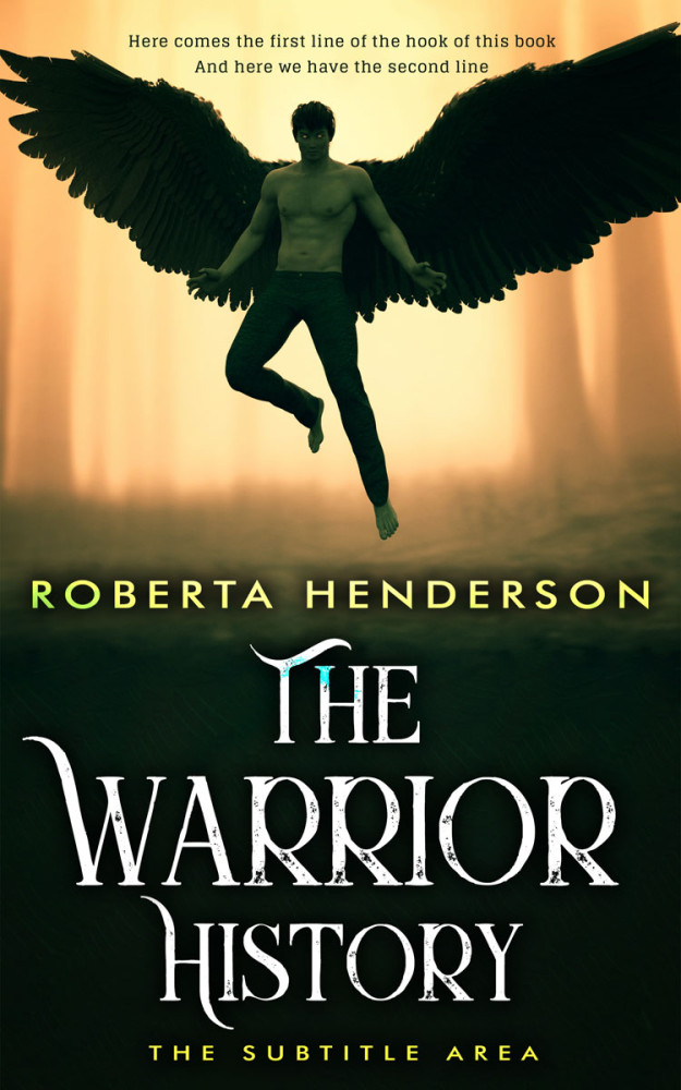 Front view of Hunter Green #9457 - Premade Surreal Book Cover