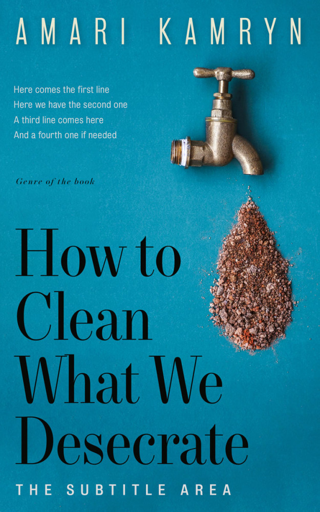 Front view of Deep Cerulean #9583 - Premade Abstract Book Cover