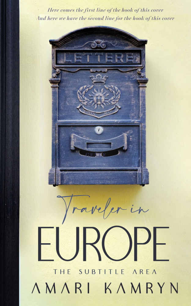 Front view of Oxford Blue #9603 - Premade Literary Fiction Book Cover