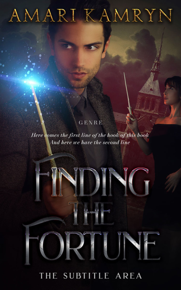 Front view of Thunder #9626 - Premade Fantasy Book Cover