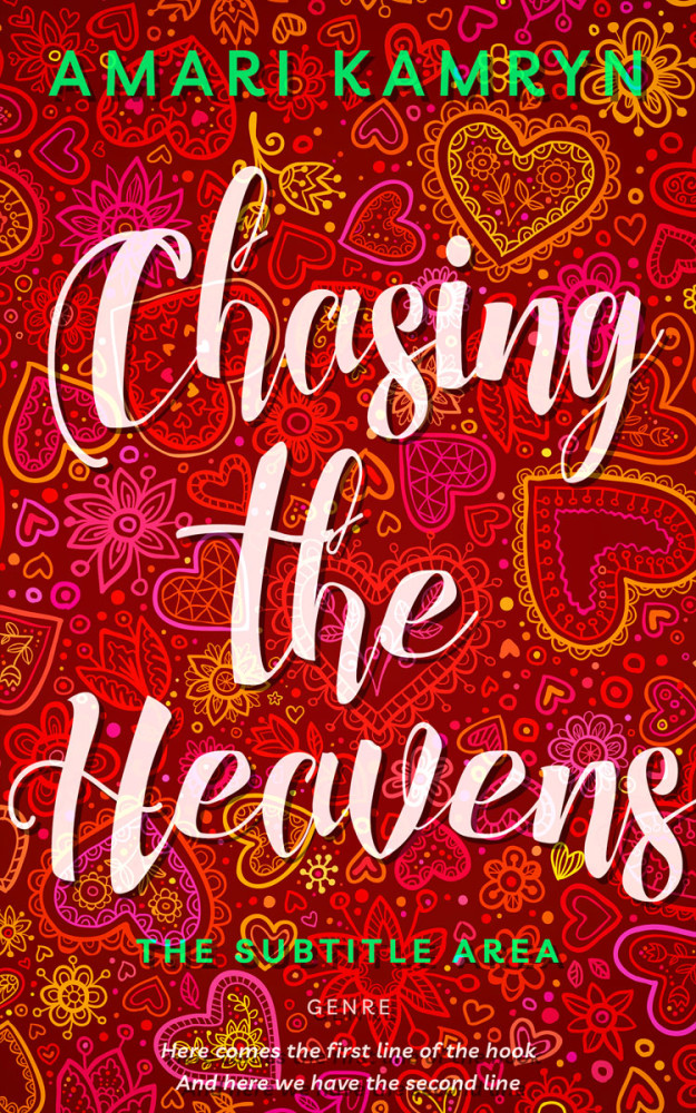 Front view of Dark Burgundy #9636 - Premade Romance Book Cover