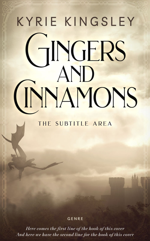 Front view of Stark White #9682 - Premade Fantasy Book Cover