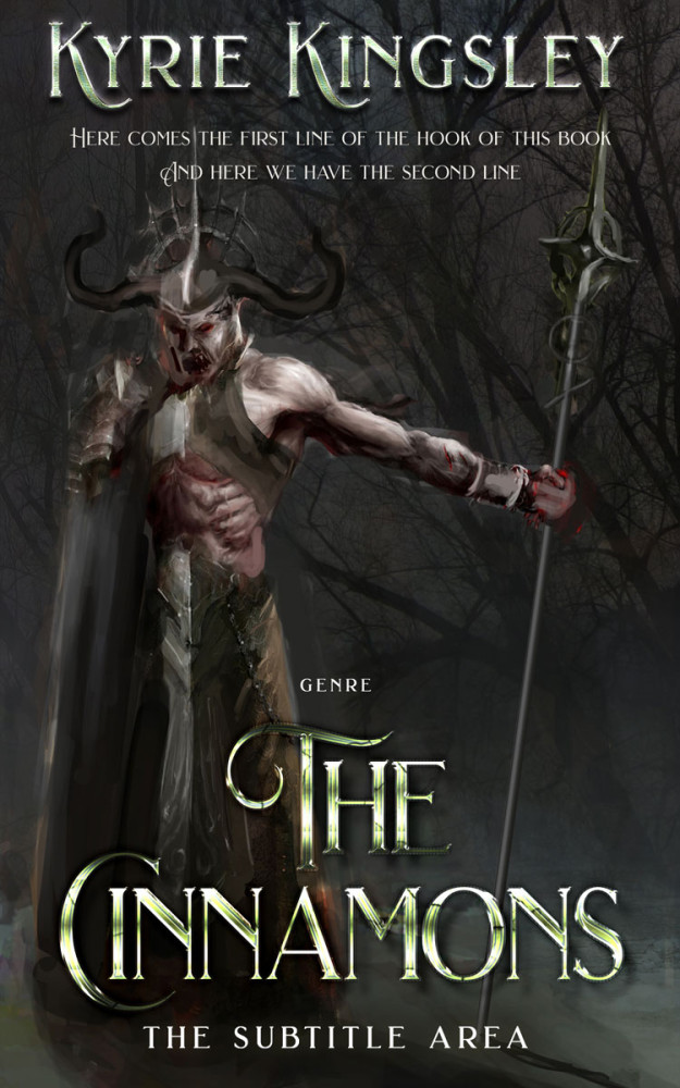 Front view of Tuatara #9697 - Premade Fantasy Book Cover