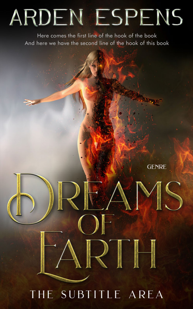 Front view of Eclipse #9731 - Premade Fantasy Book Cover