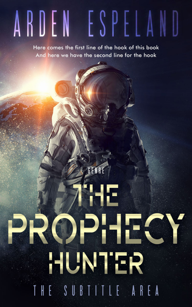 Front view of Steel Gray #9792 - Premade Science Fiction Book Cover