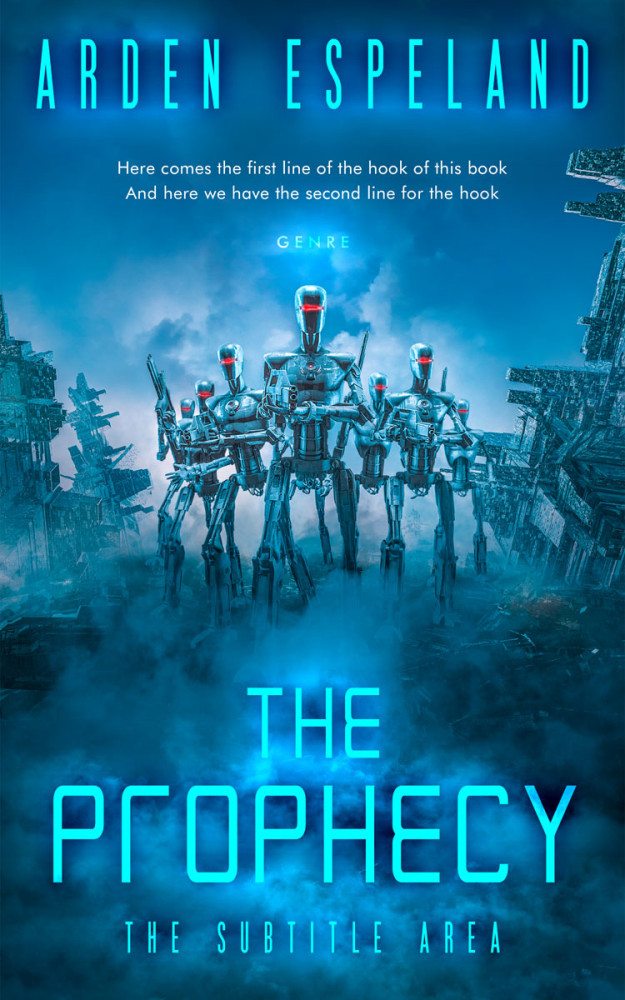 Front view of Venice Blue #9796 - Premade Apocalyptica Book Cover