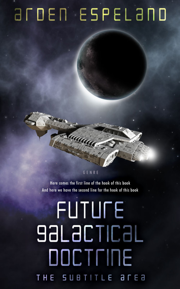 Front view of Shark #9801 - Premade Science Fiction Book Cover